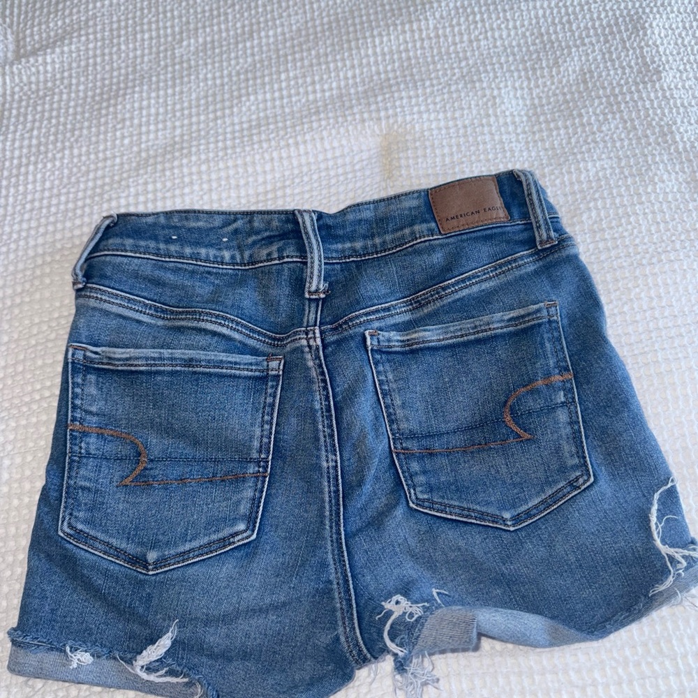 American Eagle Outfitters Distressed Blue Jean Shorts